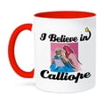 thumbnail image 1 of 3dRose, I Believe In Calliope, 11oz Two-Tone Red Mug, 1 of 7