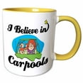 thumbnail image 1 of 3drose, I Believe in Carpools, 11oz Two-tone Yellow Mug, 1 of 6