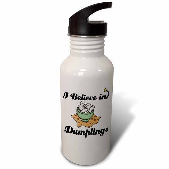 I Believe In Dumplings 21 oz Sports Water Bottle wb-105129-1