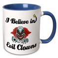 thumbnail image 1 of 3drose, I Believe in Evil Clowns, 15oz Two-tone Blue Mug, 1 of 6