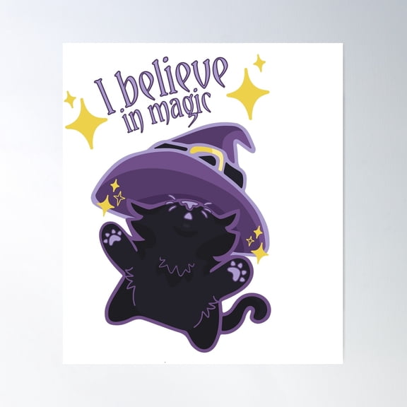 I Believe In Magic Poster Wall Art, Modern Wall Decor For Living Room Bedroom, 8x12 UNFRAMED
