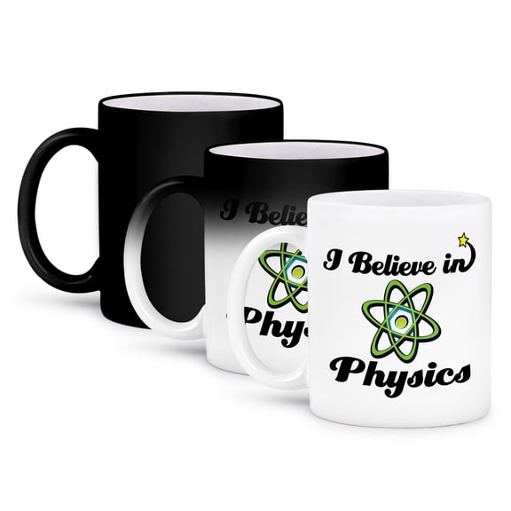 3dRose, I Believe In Physics, 11oz Magic Transforming Mug