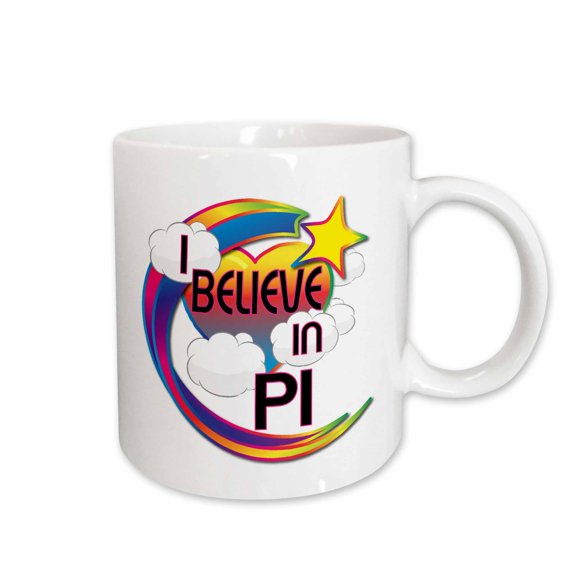 3drose, I Believe in Pi Cute Believer Design, 11oz Mug