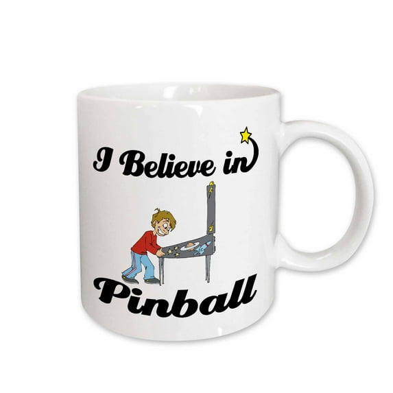 3drose, I Believe in Pinball, 11oz Mug