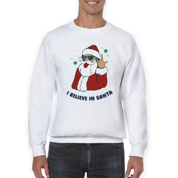 I Believe In Santa! Sweatshirt Men -Smartprints Designs, Male Large