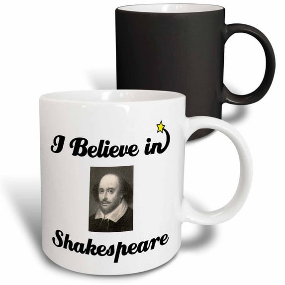 3drose, I Believe in Shakespeare, 11oz Magic Transforming Mug