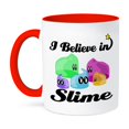 thumbnail image 1 of 3dRose, I Believe In Slime, 11oz Two-Tone Red Mug, 1 of 3