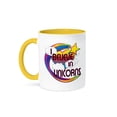 thumbnail image 1 of 3dRose, I Believe In Unicorns Cute Believer Design, 15oz Two-Tone Yellow Mug, 1 of 7