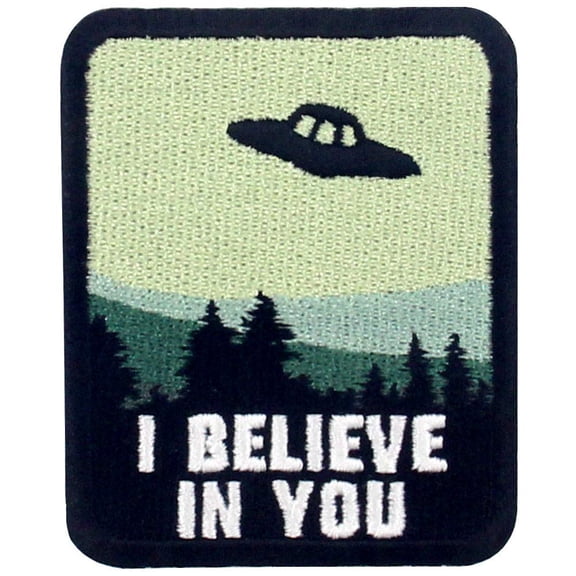 I Believe In You X Files Ufo Patch Patch Embroidered Biker Applique Iron On Sew On Emblem