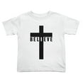 thumbnail image 1 of I Believe Jesus Cross God Funny Toddler T-Shirts for Boys Girls (White, 5/6T), 1 of 5