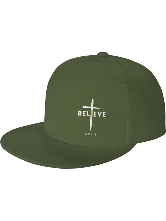 I Believe John 3 16, Christian, Cross Trucker Hat Men Baseball Cap Women Dad Hat Sun Hat Adjustable Ponytail Hat Black