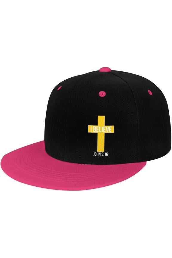 I Believe John Flat Bill Hats Contrast Hip Hop Baseball Cap Unisex Snapback Rock Caps