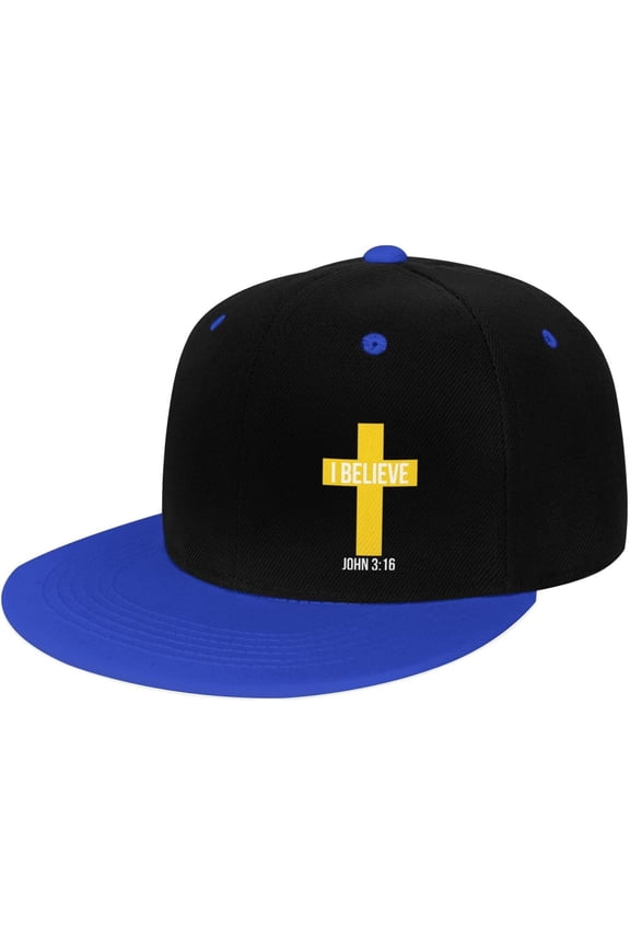 I Believe John Flat Bill Hats Contrast Hip Hop Baseball Cap Unisex Snapback Rock Caps