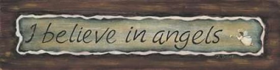 I Believe in Angels Canvas Art - Karen Tribbet (8 x 24)