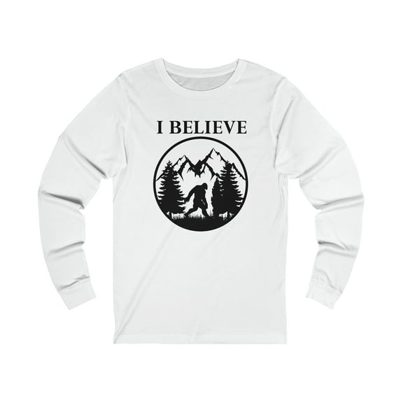 I Believe in Bigfoot Unisex Jersey Long Sleeve Tee