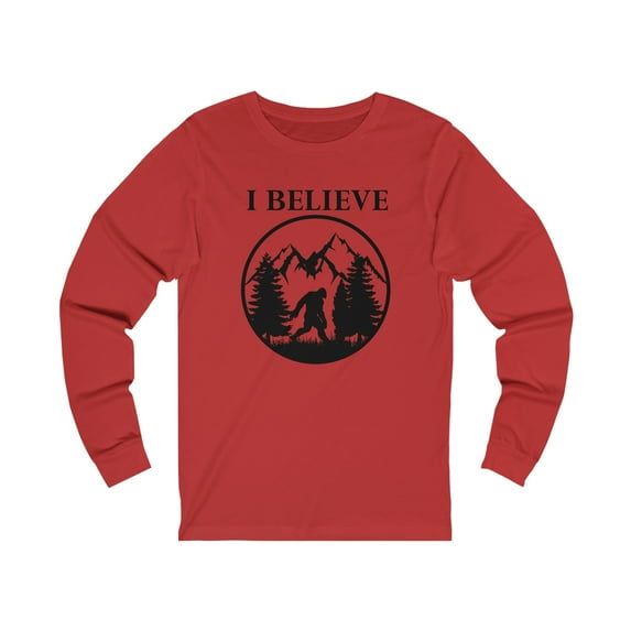 I Believe in Bigfoot Unisex Jersey Long Sleeve Tee