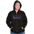 thumbnail image 1 of I Believe in Mermaids Cute Adorable Womens Plus Size Graphic Zipper Hoodie Brisco Brands 2X, 1 of 5