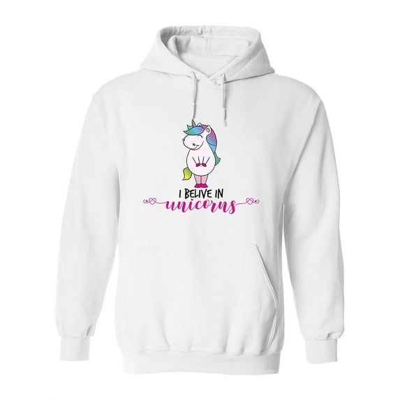 I Belive In Unicorns Hoodie Women -Image by Shutterstock, Female 3X-Large