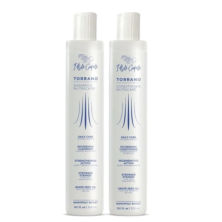 I Belli Capelli NutriCare Shampoo and Conditioner Set for Women and Men– Paraben & Petrolatum Free, Color Safe –Nourishing & Moisturizing for Dry, Damaged, Curly, Wavy & All Hair Types – 2x300ml Each