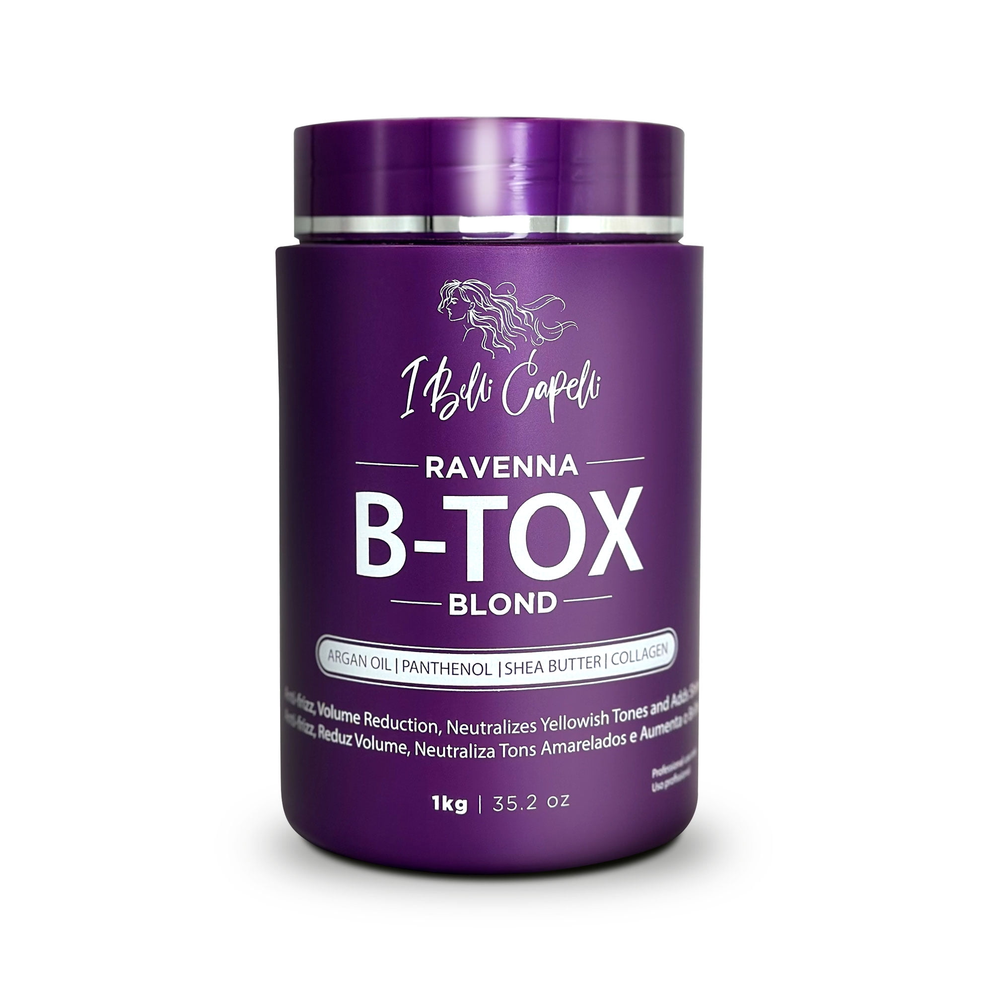 I Belli Capelli Ravenna Hair B-tox Treatment for Blond Hair- B-tox Capilar Para el Cabello, Formaldehyde-Free- Cirugia Capilar Para el Cabello- Effect Anti-Frizz,Smoothing- 35.2 oz(1kg)