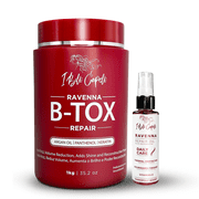 I Belli Capelli Ravenna Hair Straightening Kit   Repair Hair B-tox & Repair Oil   Anti-Frizz, Intense Hydration, Shine   Formaldehyde-Free   B-otox Hair Treament For All Hair Types 2-Pack