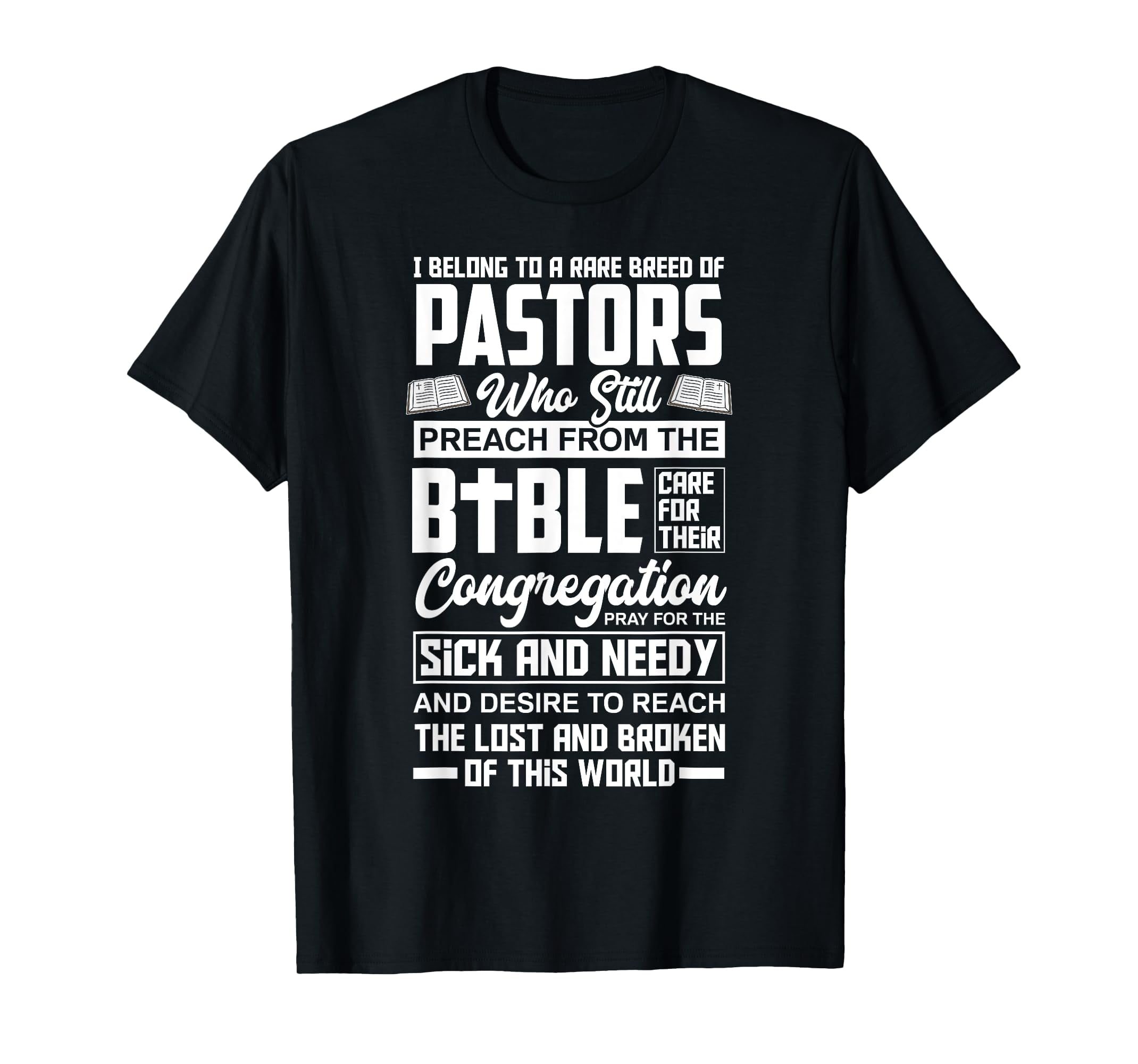 I Belong To A Rare Breed Of Pastors Minister Clergy Pastor TShirtL