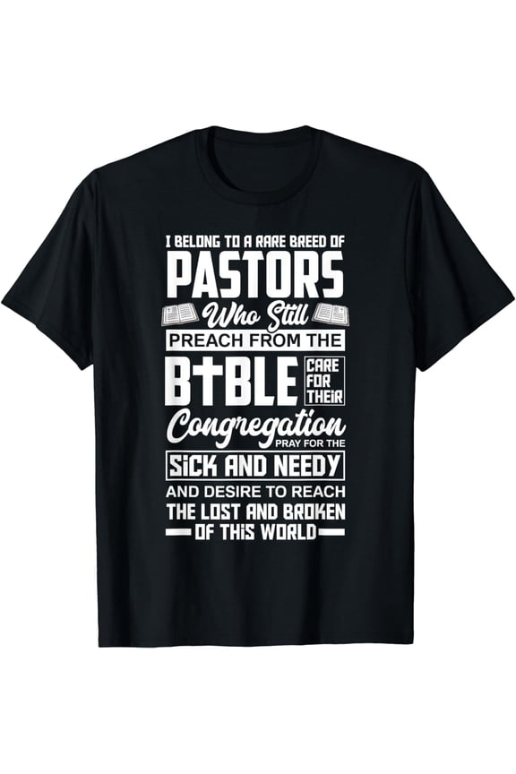 I Belong To A Rare Breed Of Pastors Minister Clergy Pastor T-Shirt