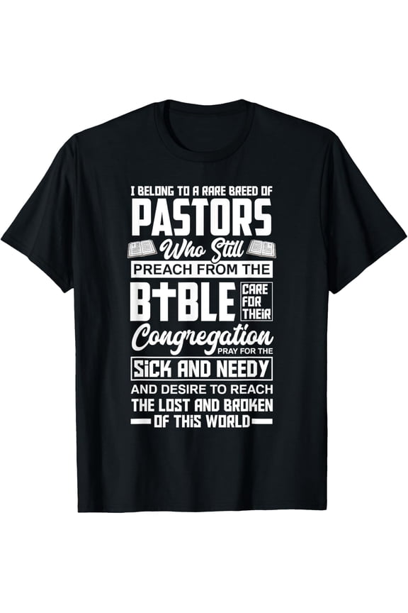 I Belong To A Rare Breed Of Pastors Minister Clergy Pastor T-Shirt