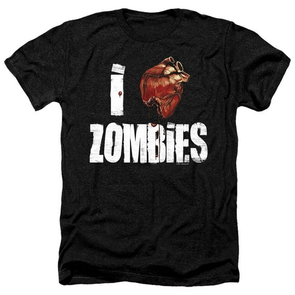 - I Bloody Heart Zobmies - Heather Short Sleeve Shirt - XX-Large