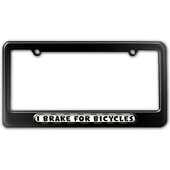 I Brake For Bicycles License Plate Frame