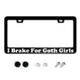 thumbnail image 1 of I Brake For Goth Girls License Plate Frames for Women Men Car Plate Holder Cover Metal Tag Aluminum Car Accessories Front Rear Plate Decor, 1 of 6