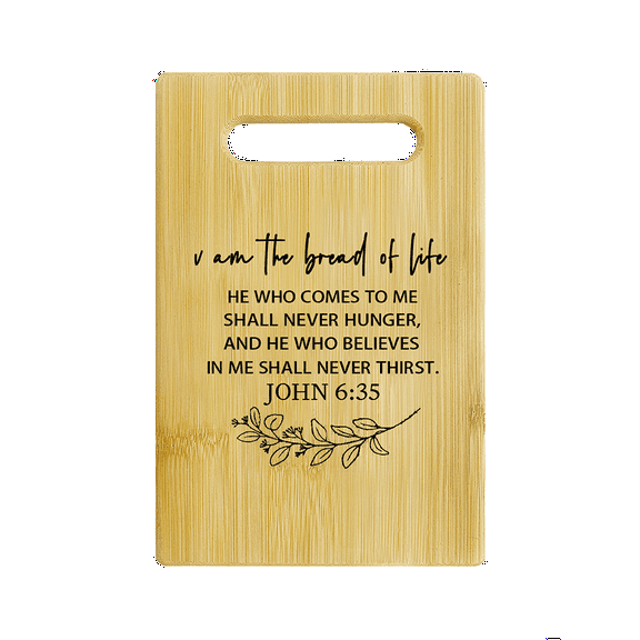 I Am the Bread of Life Cutting Boards for Kitchen, Christian Religious Gifts for Women, Bible Verse Bamboo Cutting Board, Christian Decorative Cutting Boards for Kitchen Gifts for Women