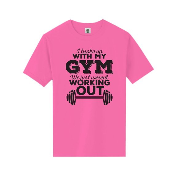 I Broke Up With My Gym Short Sleeve Neon T-Shirt