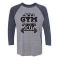 thumbnail image 1 of I Broke Up With My Gym Unisex 3/4 Sleeve Baseball Raglan Tee, 1 of 2