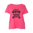 thumbnail image 1 of I Broke Up With My Gym Womens Plus Size Scoopneck Tee, 1 of 1