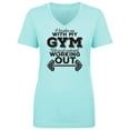 thumbnail image 1 of I Broke Up With My Gym Womens V-Neck T-Shirt, 1 of 3