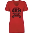 thumbnail image 1 of I Broke Up With My Gym Womens V-Neck T-Shirt, 1 of 2