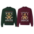 thumbnail image 1 of I Brought My Appetitie Lookin Like A Snack Funny Matching His and Hers Couples Sweatshirt Christmas Matching Couple Crewneck Sweater, 1 of 6