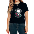 thumbnail image 1 of I Buy Her Books Skull Rose Graphic breathability Tees T-shirt Dark Romance Book Lover Tops Short Sleeve Black S-5XL, 1 of 5