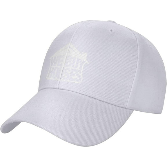 I Buy Houses Hats for Men Pre-Curve Brim Visor Classic Baseball Cap Fashoin Black Trucker Hat Adjustable