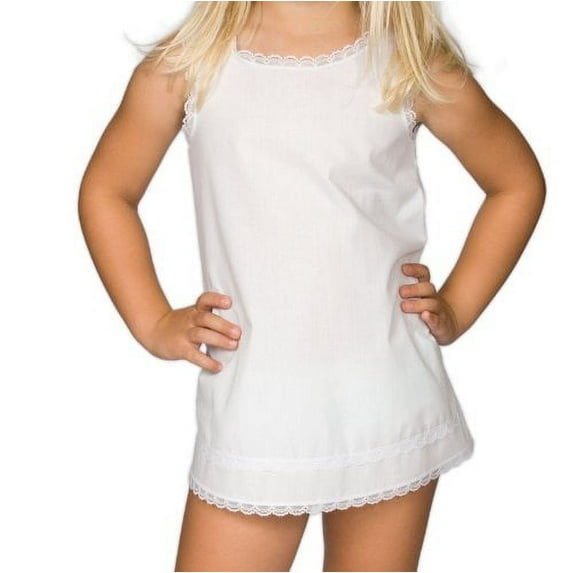 I.C. Collections Baby Girls White Simple A-Line Slip, 6m - 6x