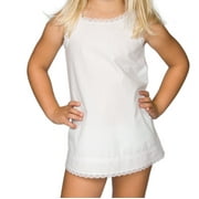 I.C. Collections Baby Girls White Simple A-Line Slip, 6m - 6x