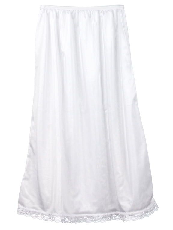 I.C. Collections Girls White Nylon Half Slip - Tea Length, 7 - 14