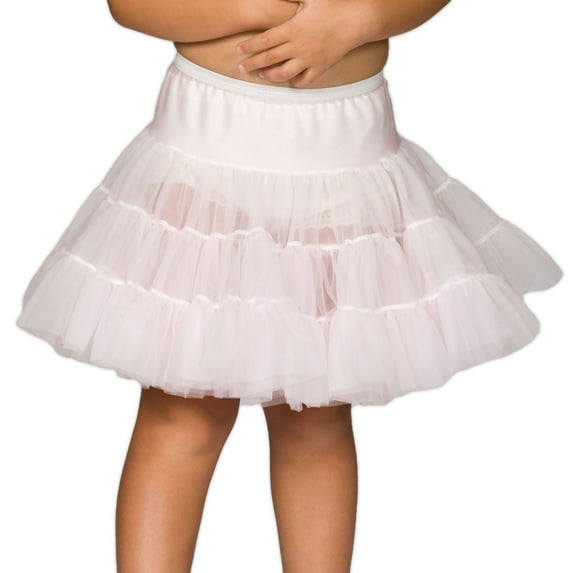 I.C. Collections Girls White or Pink Bouffant Half Slip Petticoat, 4 - 14