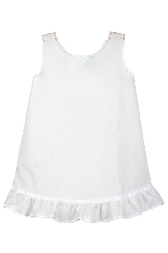 I.C. Collections Little Girls White Embellished A-Line Slip, 2T - 14