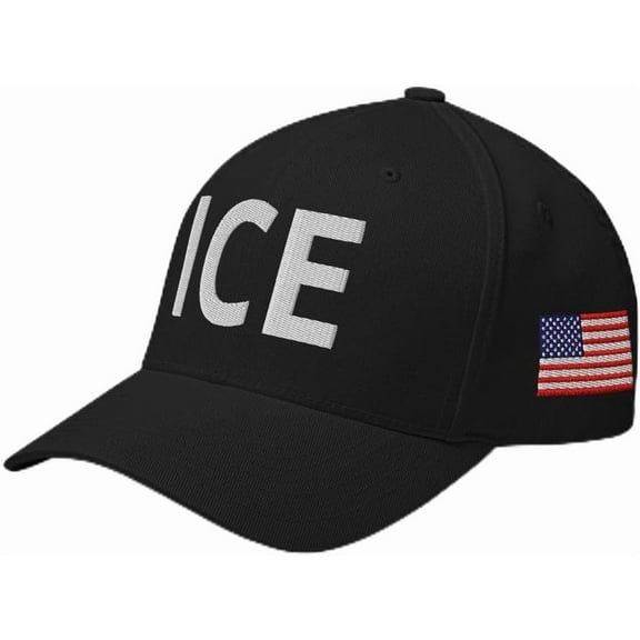 I**C-E Hat - Embroidered Structured Flex Fit Baseball Cap USA Immi**gra-tion Customs Bor-der Hats