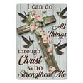 thumbnail image 1 of I CAN DO ALL THINGS THROUGH CHRIST WHO STRENGTHENS ME Retro Metal Sign, Novelty Sign Home, 1 of 7