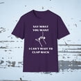 thumbnail image 1 of I CAN'T WAIT TO CLAP BACK FUNNY SKELETON SLANG Unisex Softstyle T-Shirt, 1 of 1