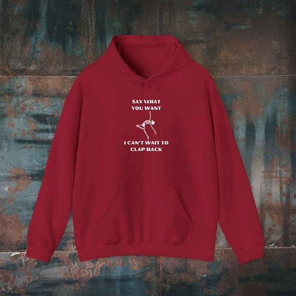 I CAN'T WAIT TO CLAP BACK SKELETON Unisex Heavy Blend™ Hooded Sweatshirt