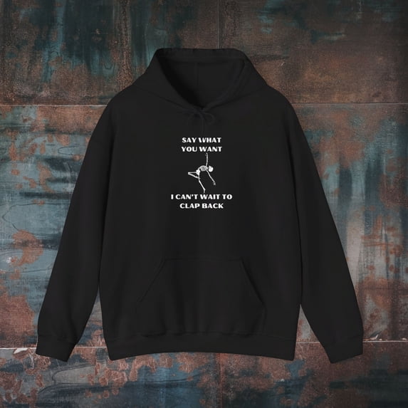 I CAN'T WAIT TO CLAP BACK SKELETON Unisex Heavy Blend™ Hooded Sweatshirt